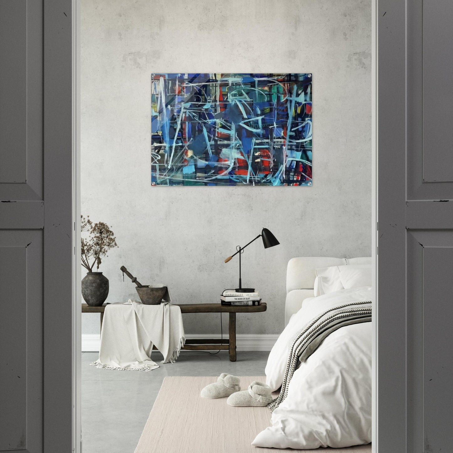 Abstract in Blue - 1950 - Robert Goodnough Acrylic Print - 70x100 cm / 28x40″ inches