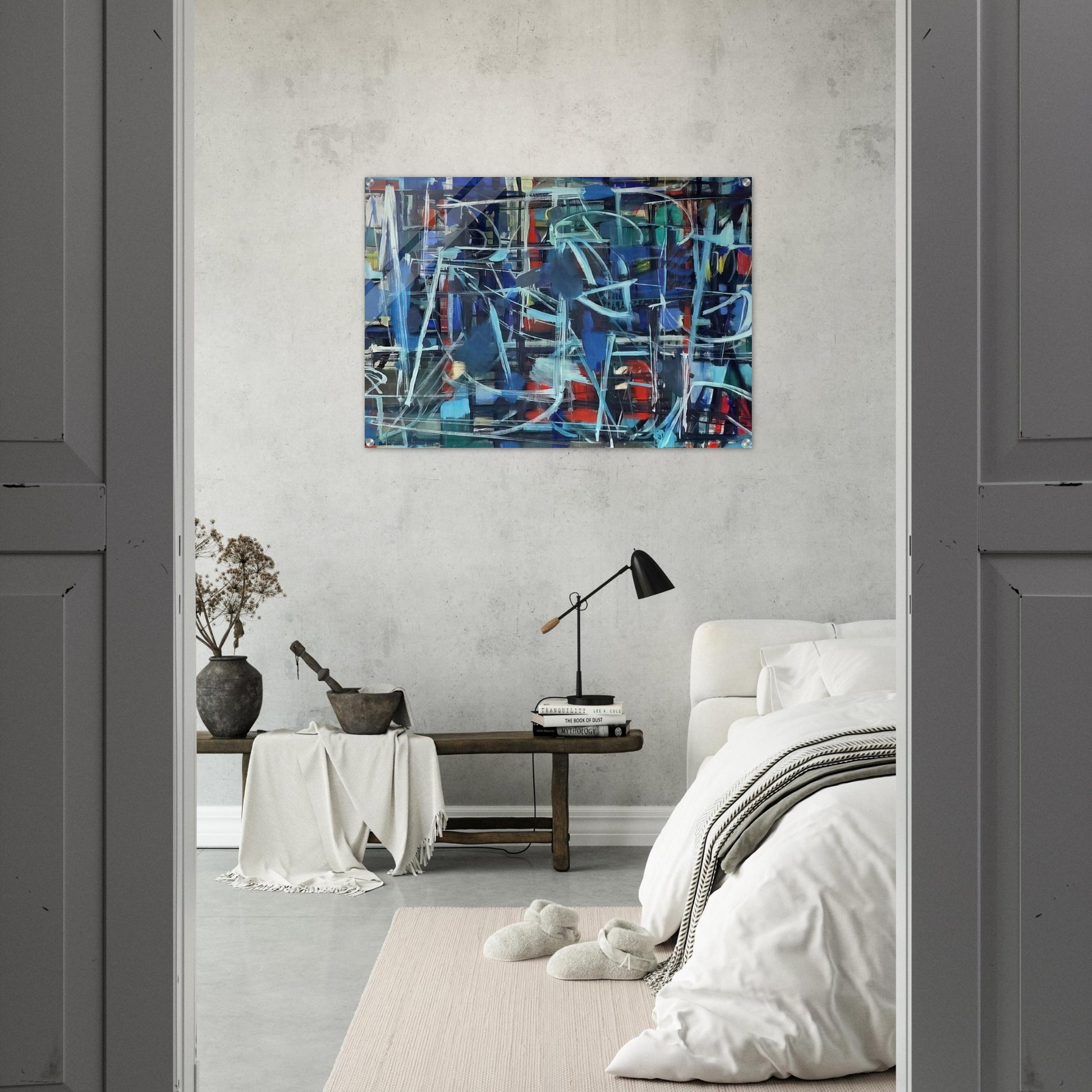 Abstract in Blue - 1950 - Robert Goodnough Acrylic Print - 70x100 cm / 28x40″ inches