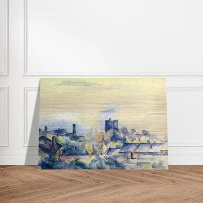 Roofs in L'Estaque - Paul Cézanne Brushed Aluminum Print - 70x100 cm / 28x40 inches | Paul Cézanne Aluminum Print | Paul Cézanne Prints
