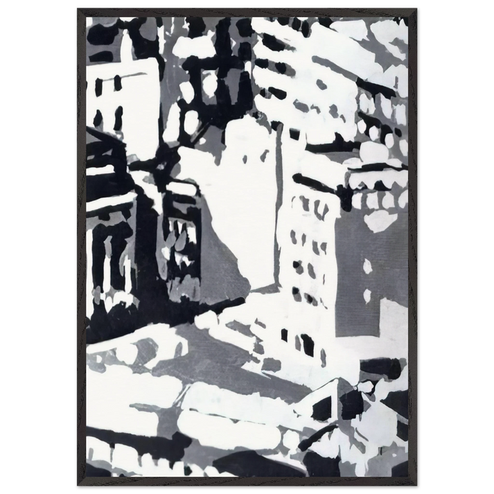 TOWNSCAPE 1969 1 - Gerhard Richter 70x100 cm / 28x40 inches Framed Art Print – Black Wooden Frame