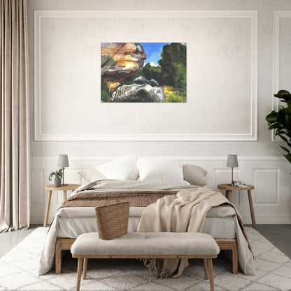 Rocks - Paul Cézanne Acrylic Print - 70x100 cm / 28x40″ inches | Paul Cézanne Wall Art | Paul Cézanne Prints