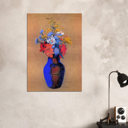 WILD FLOWERS IN A VASE - Odilon Redon Brushed Aluminum Print - 70x100 cm / 28x40 inches | Odilon Redon Aluminum Print | Odilon Redon Prints
