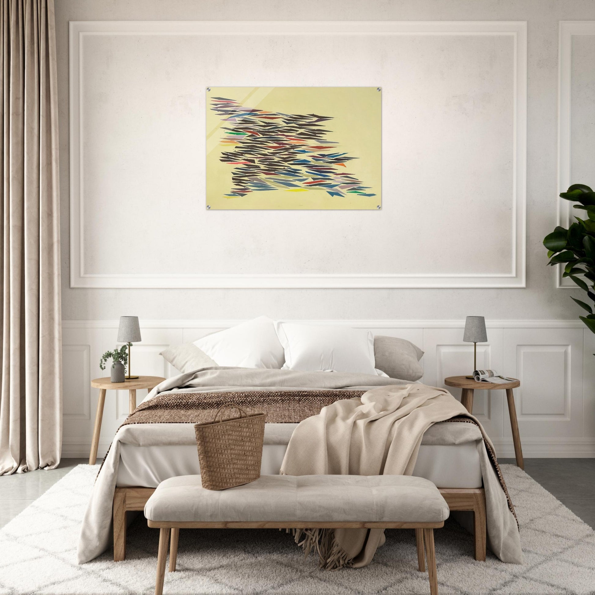 Colors with Yellow - Post-Painterly Abstraction - Robert Goodnough Acrylic Print - 70x100 cm / 28x40″ inches