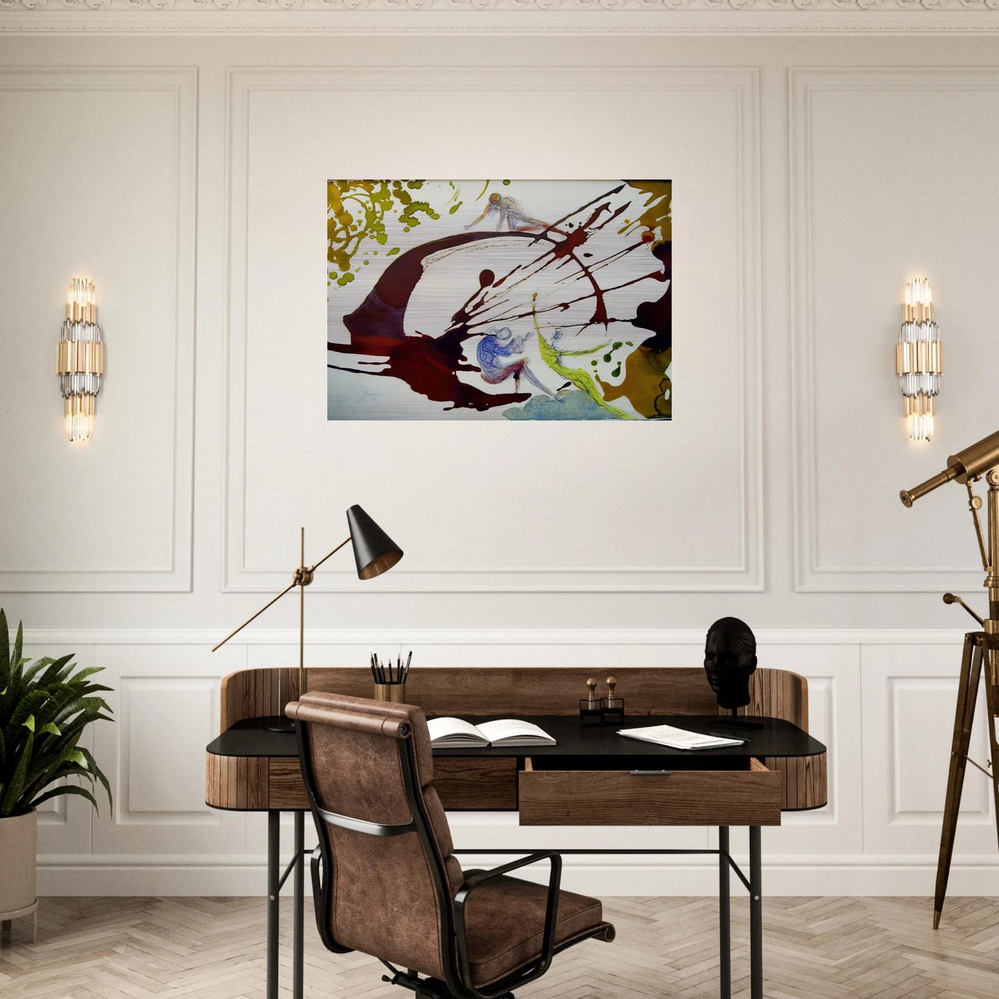 IN PRINCIPIODEUS CREAVIT 1964 - Salvador Dali Brushed Aluminum Print - 70x100 cm / 28x40 inches | Salvador Dali Aluminum Print | Salvador Dali Prints