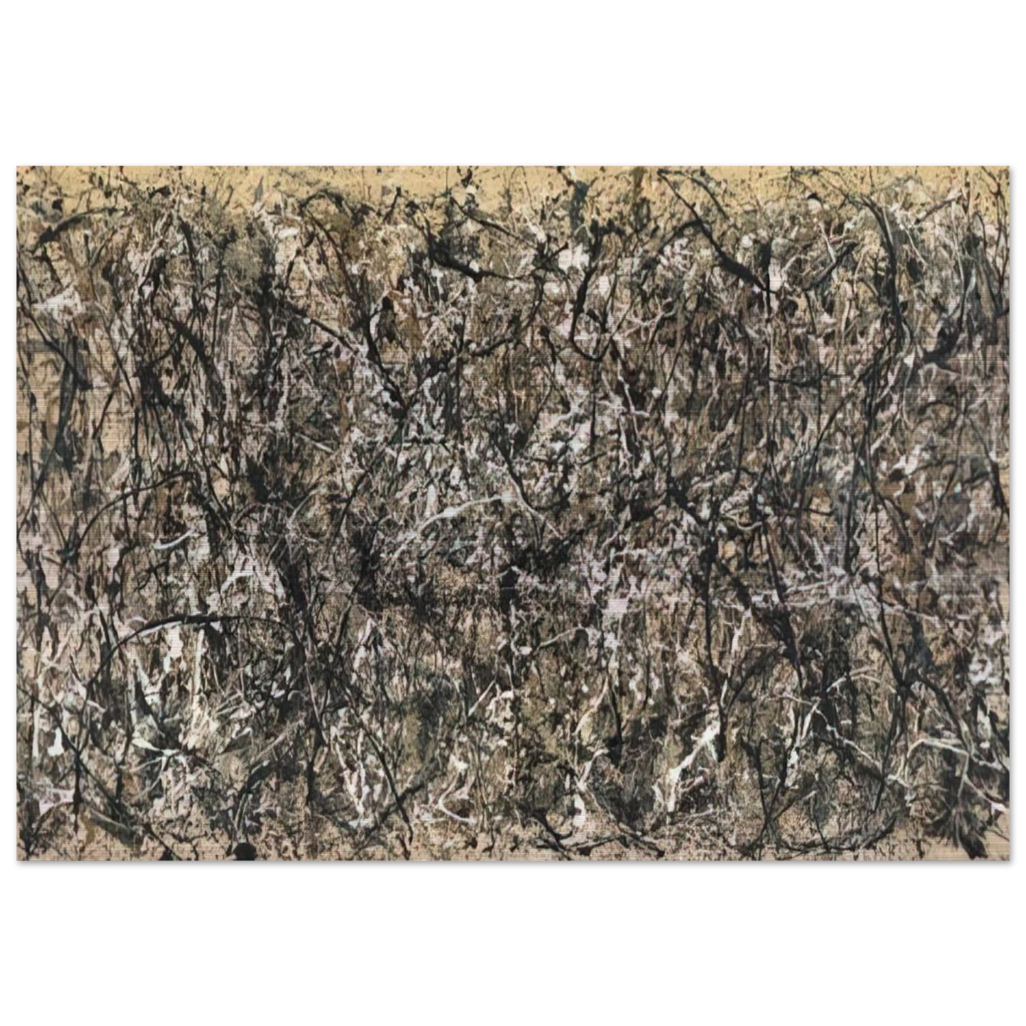 ONE NUMBER 31 1950 - Jackson Pollock Brushed Aluminum Print - 70x100 cm / 28x40 inches | Jackson Pollock Aluminum Print | Jackson Pollock Prints