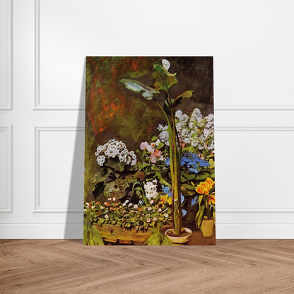 Arum and Conservatory Plants - Pierre-Auguste Renoir Brushed Aluminum Print - 70x100 cm / 28x40 inches | Pierre-Auguste Renoir Aluminum Print | Pierre-Auguste Renoir Prints