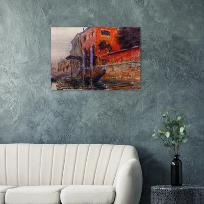 The Red House - claude monet Brushed Aluminum Print - 70x100 cm / 28x40 inches | claude monet Aluminum Print | claude monet Prints