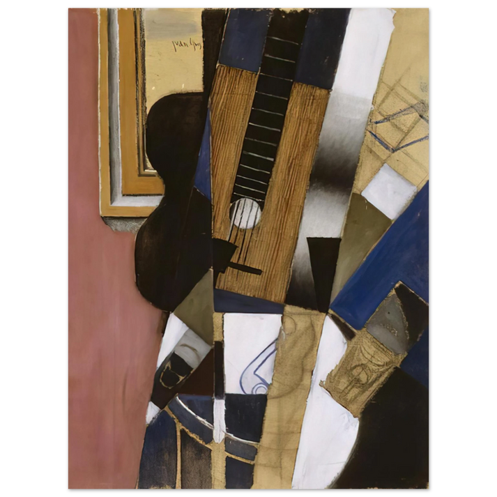 Juan Gris - GUITAR AND PIPE 1913  75x100 cm / 30x40inches Fine Art Poster