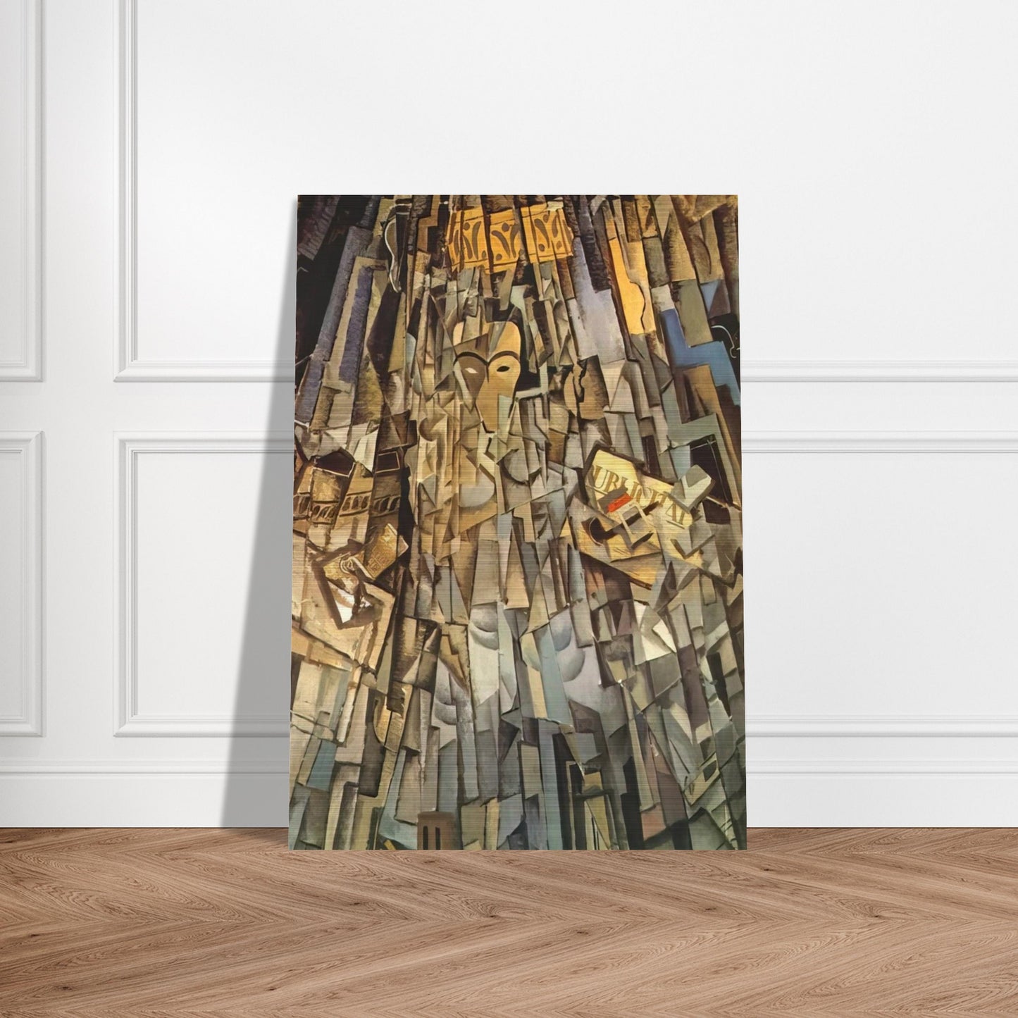 CUBIST SELF PORTRAIT - Salvador Dali Brushed Aluminum Print - 70x100 cm / 28x40 inches | Salvador Dali Aluminum Print | Salvador Dali Prints