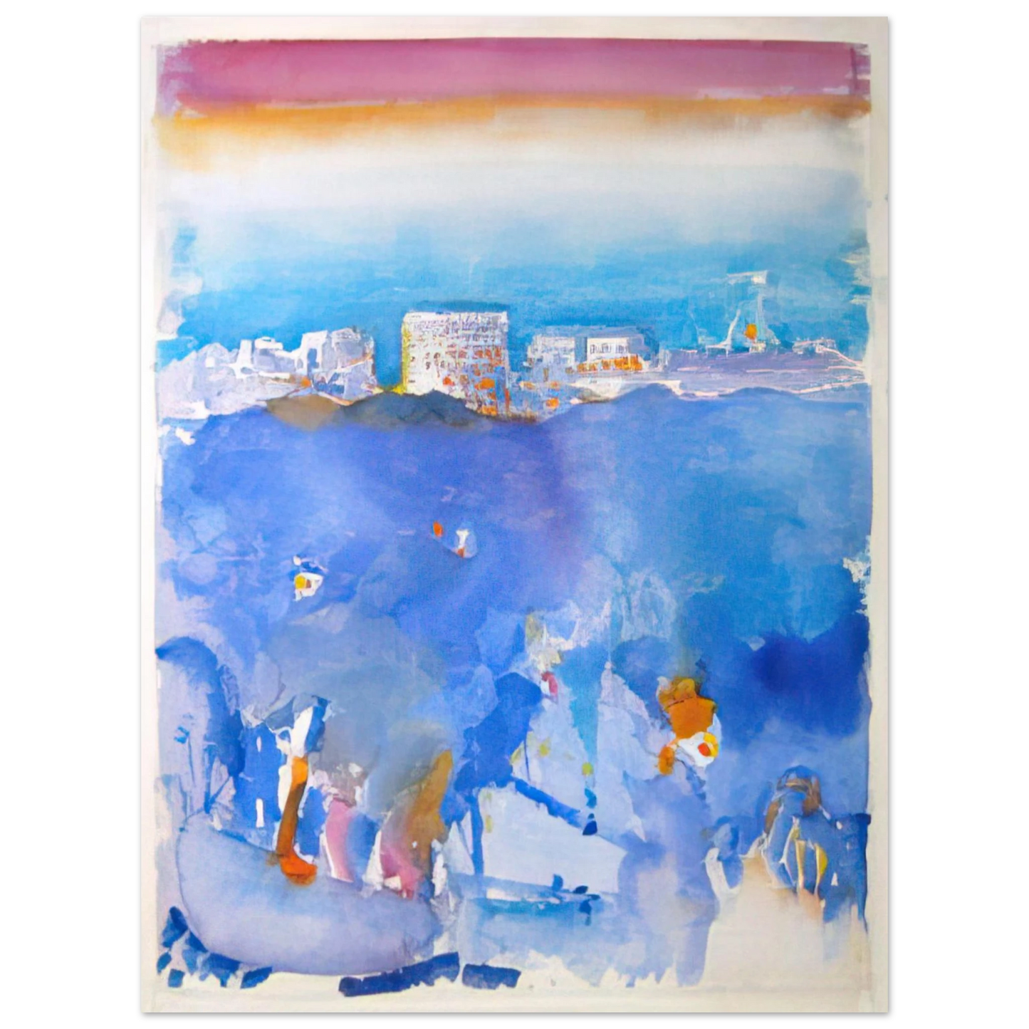 John Marin - New York Fantasy - 1912  75x100 cm / 30x40inches Fine Art Poster