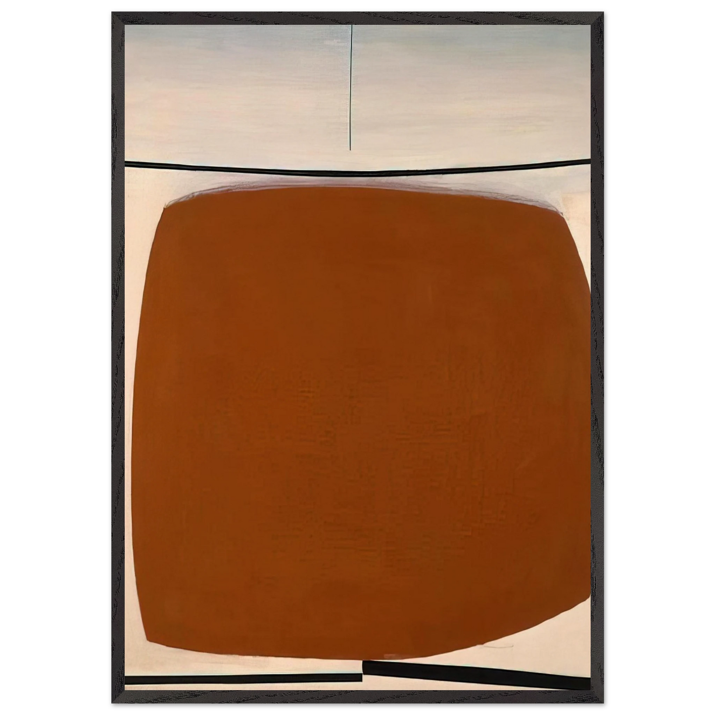YELLOW ABSTRACT 1961 - Victor Pasmore 70x100 cm / 28x40 inches Framed Art Print – Black Wooden Frame