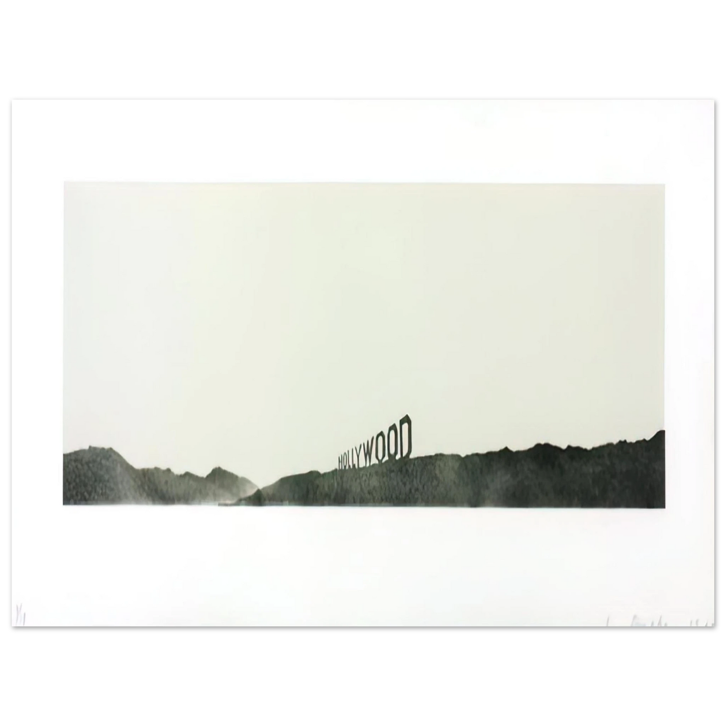 Edward Ruscha - HOLLYWOOD 1969  75x100 cm / 30x40inches Fine Art Poster