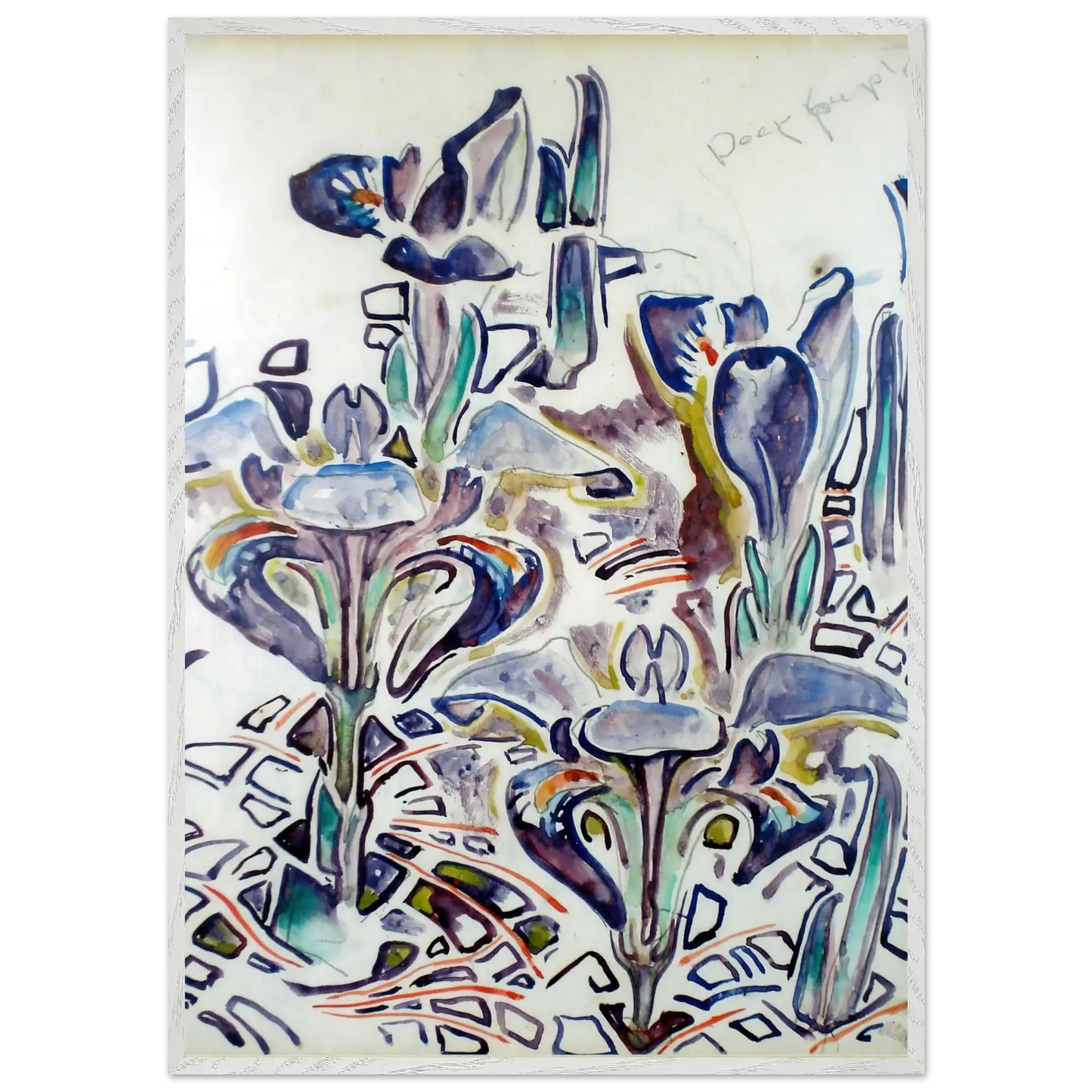 Walter Inglis Anderson - Walter Anderson Wall art - 28x43  cm / XL (11x17 Inches) - Premium Wooden Framed Poster With Fine Art Paper - White frame