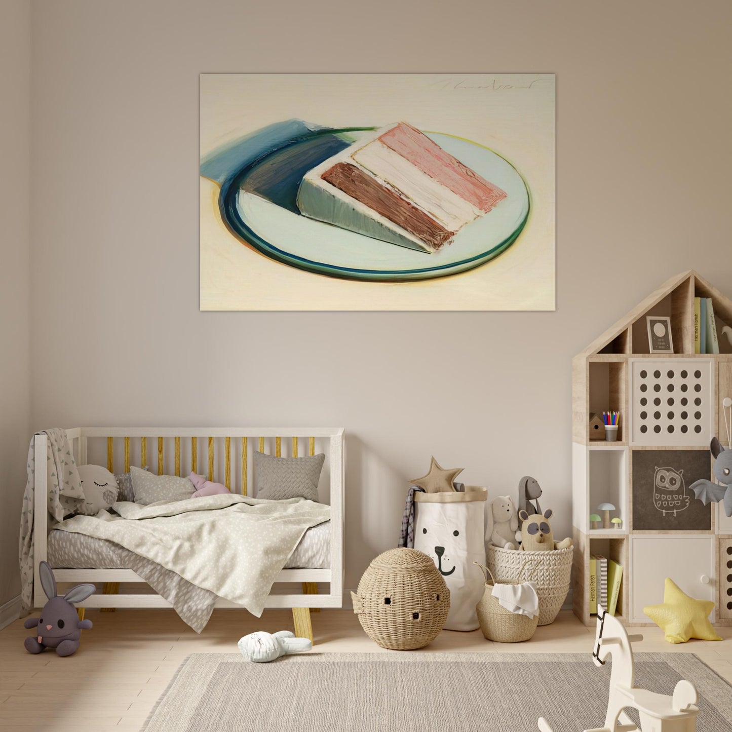 Cake Slice - 1979 - Wayne Thiebaud Art Prints - 100x150 cm / 40x60″ inches | Wayne Thiebaud Poster | Wayne Thiebaud Prints