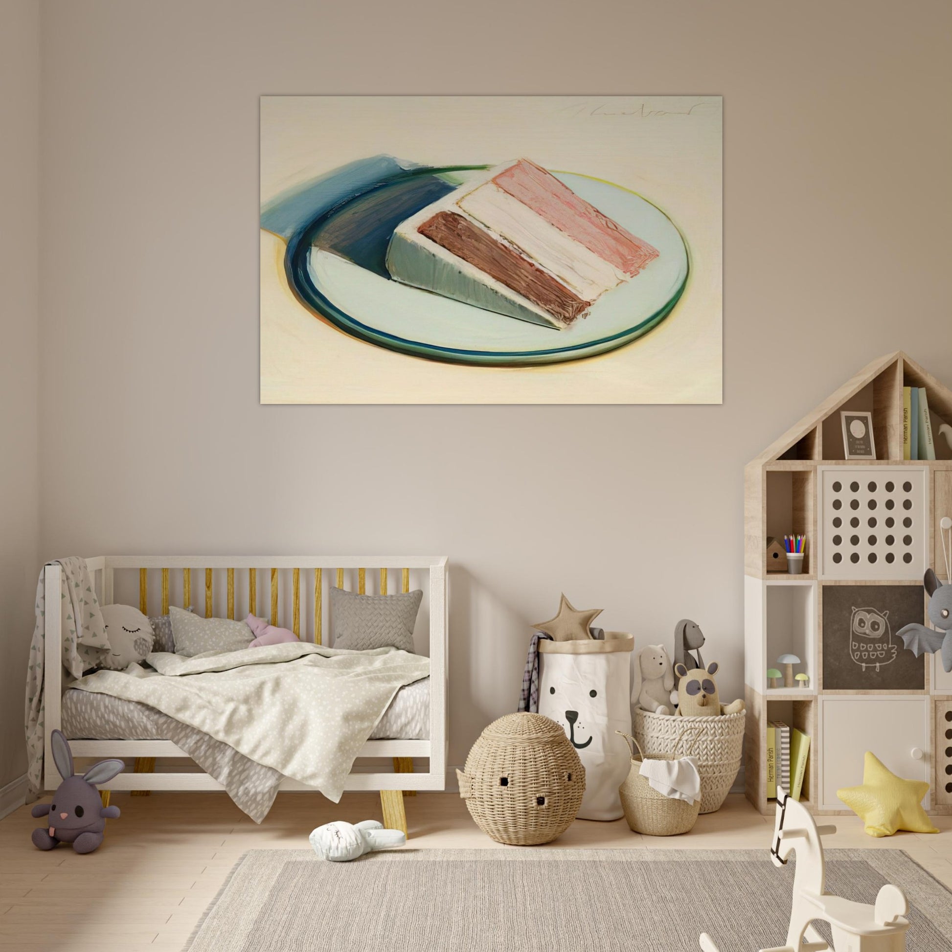 Cake Slice - 1979 - Wayne Thiebaud Art Prints - 100x150 cm / 40x60″ inches | Wayne Thiebaud Poster | Wayne Thiebaud Prints