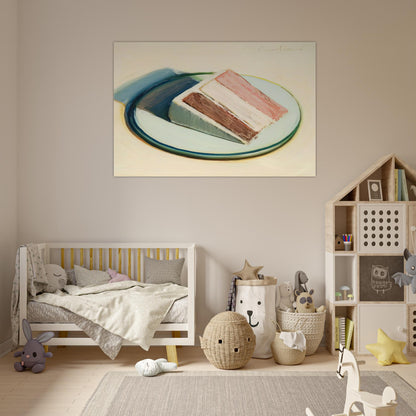 Cake Slice - 1979 - Wayne Thiebaud Art Prints - 100x150 cm / 40x60″ inches | Wayne Thiebaud Poster | Wayne Thiebaud Prints