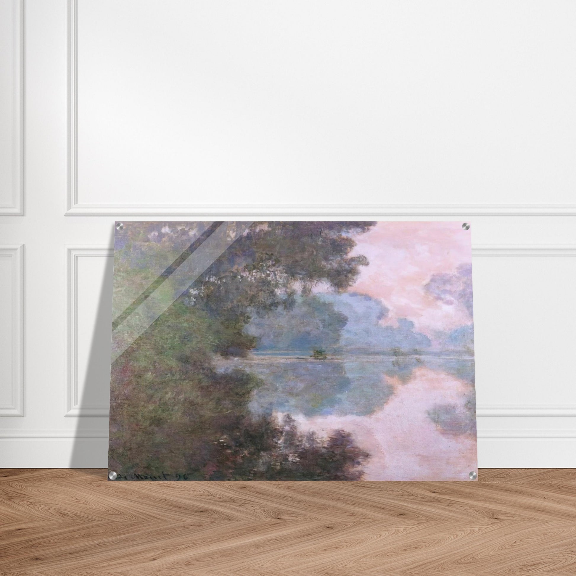 Morning on the Seine, near Giverny - claude monet Acrylic Print - 70x100 cm / 28x40″ inches