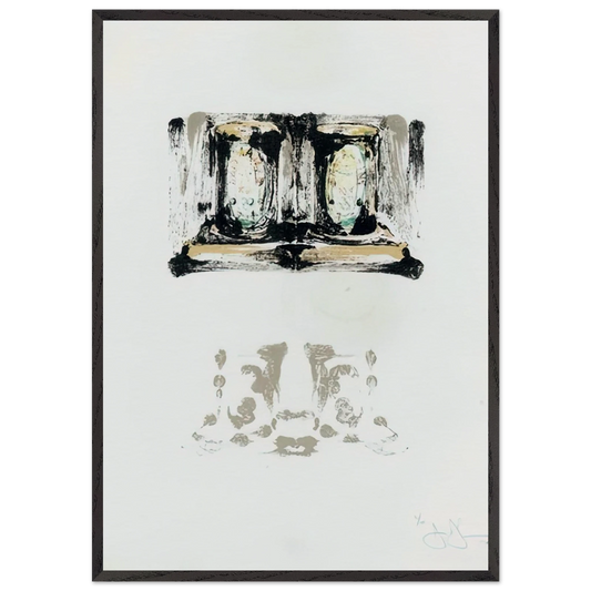ALE CANS ULAE 152 - Jasper Johns 70x100 cm / 28x40 inches Framed Art Print – Black Wooden Frame
