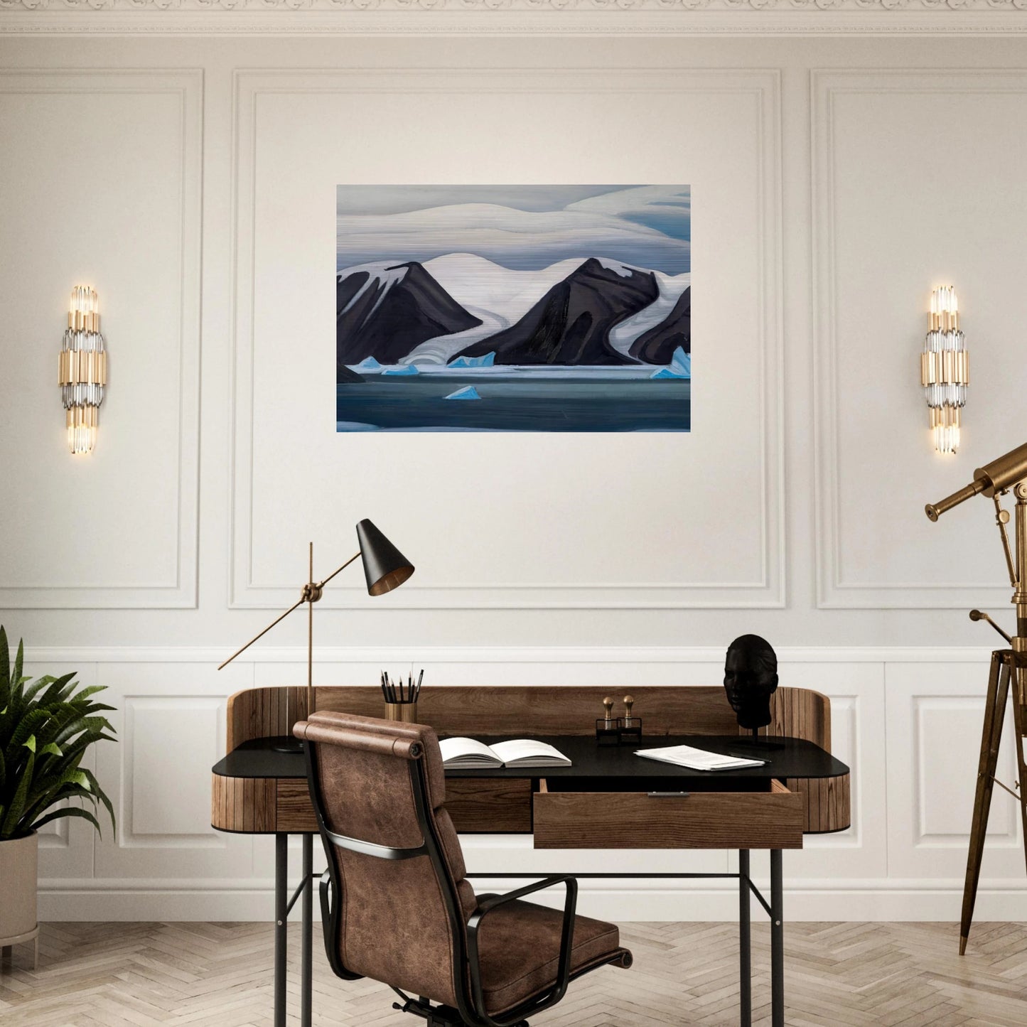 Nerke, Greenland - 1930 - Lawren Harris Brushed Aluminum Print - 70x100 cm / 28x40 inches | Lawren Harris Aluminum Print | Lawren Harris Prints