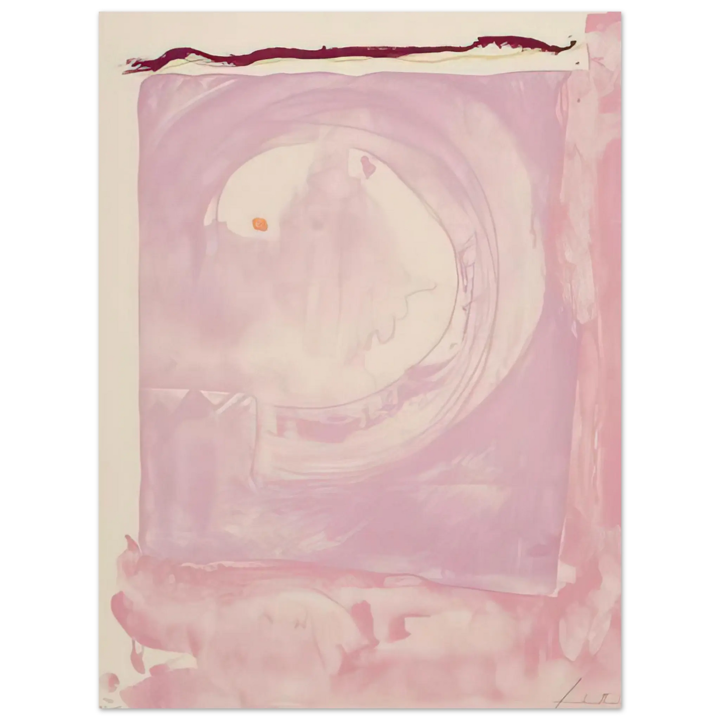 Helen Frankenthaler - Reflections IX - 1995 Wall art - 13x18 cm / 5x7 inches - Premium Wooden Framed Poster With Fine Art Paper - Wood frame