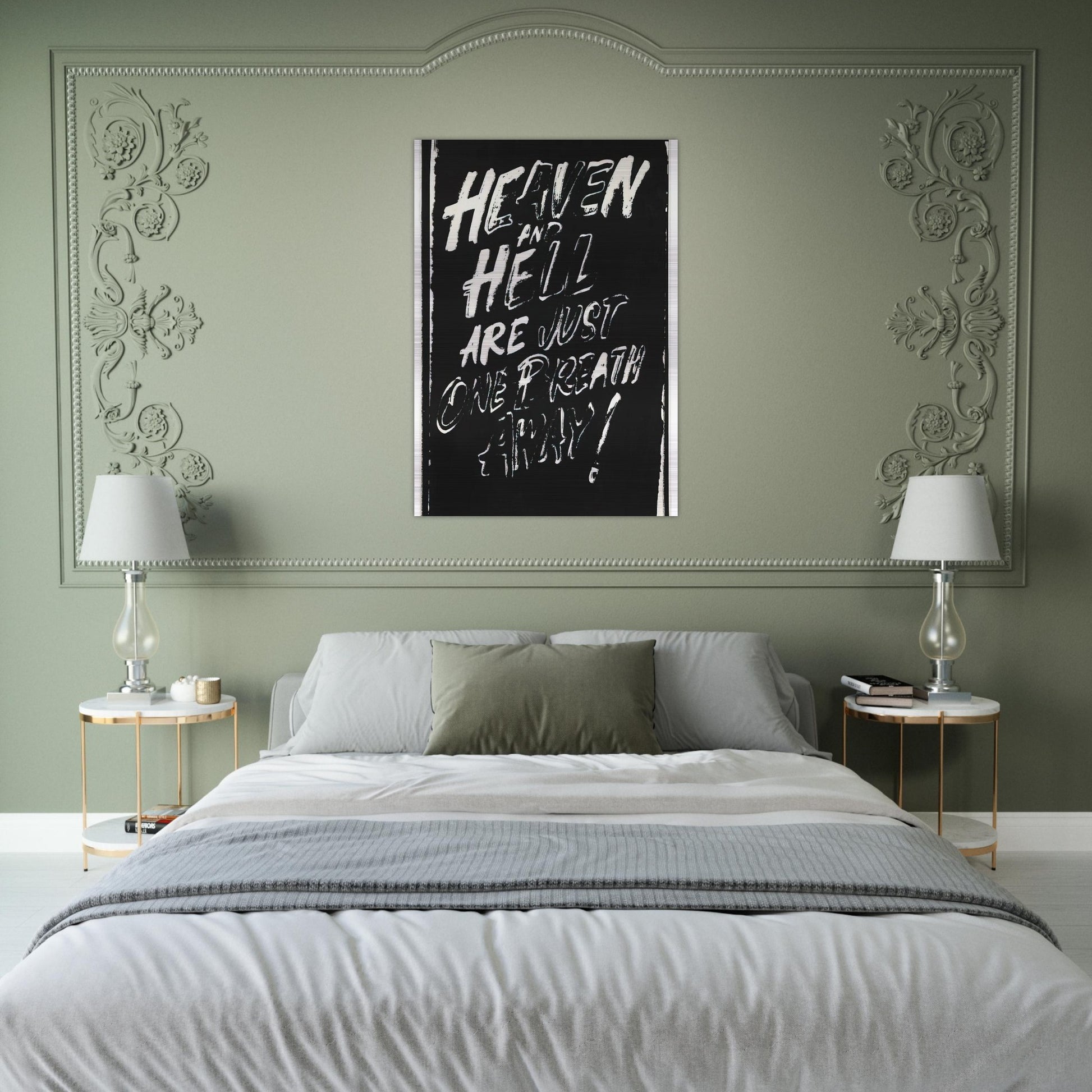 Heaven and Hell Are Just One Breath Away! - Andy Warhol Brushed Aluminum Print - 70x100 cm / 28x40 inches | Andy Warhol Aluminum Print | Andy Warhol Prints
