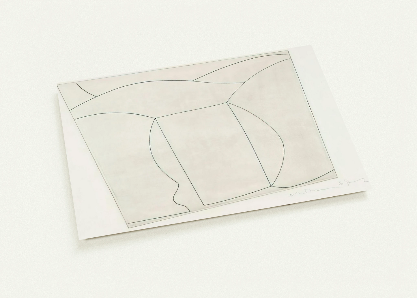 3 forms in a landscape - 1967 By Ben Nicholson Pack of 10 Post Cards | Ben Nicholson Post Cards | A6 (10.5 x 14.8 cm) - 4.1 x 5.8 inches
