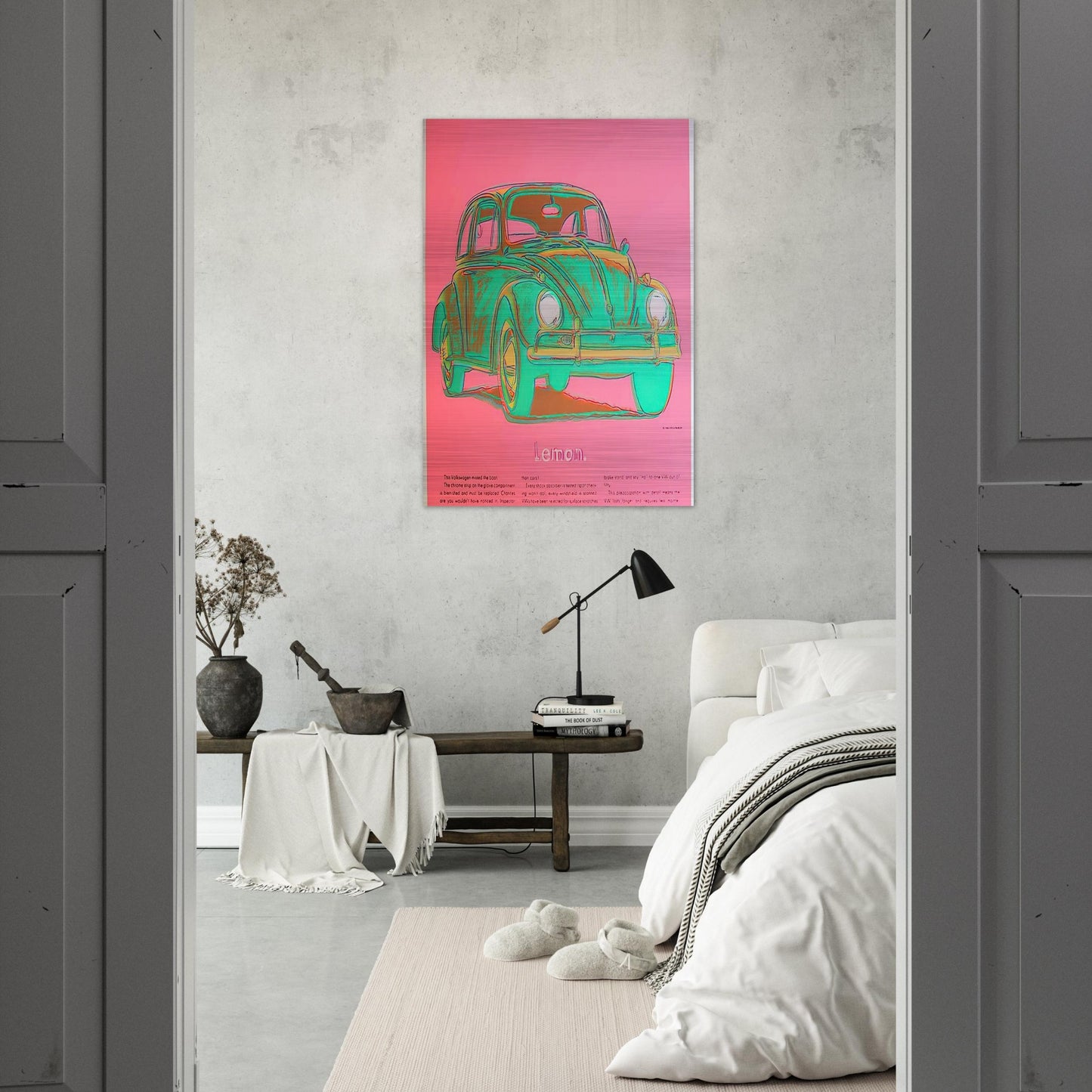 Volkswagen - Andy Warhol Brushed Aluminum Print - 70x100 cm / 28x40 inches | Andy Warhol Aluminum Print | Andy Warhol Prints