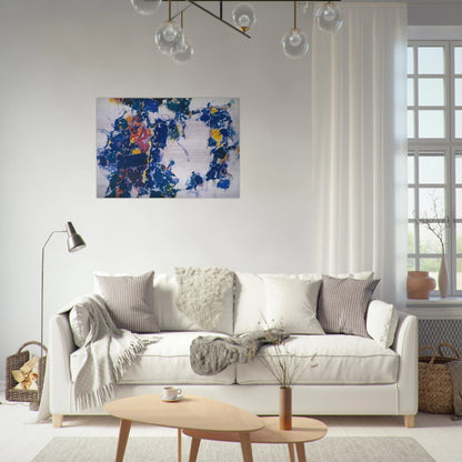 Around the Blues - Sam Francis Brushed Aluminum Print - 70x100 cm / 28x40 inches | Sam Francis Aluminum Print | Sam Francis Prints