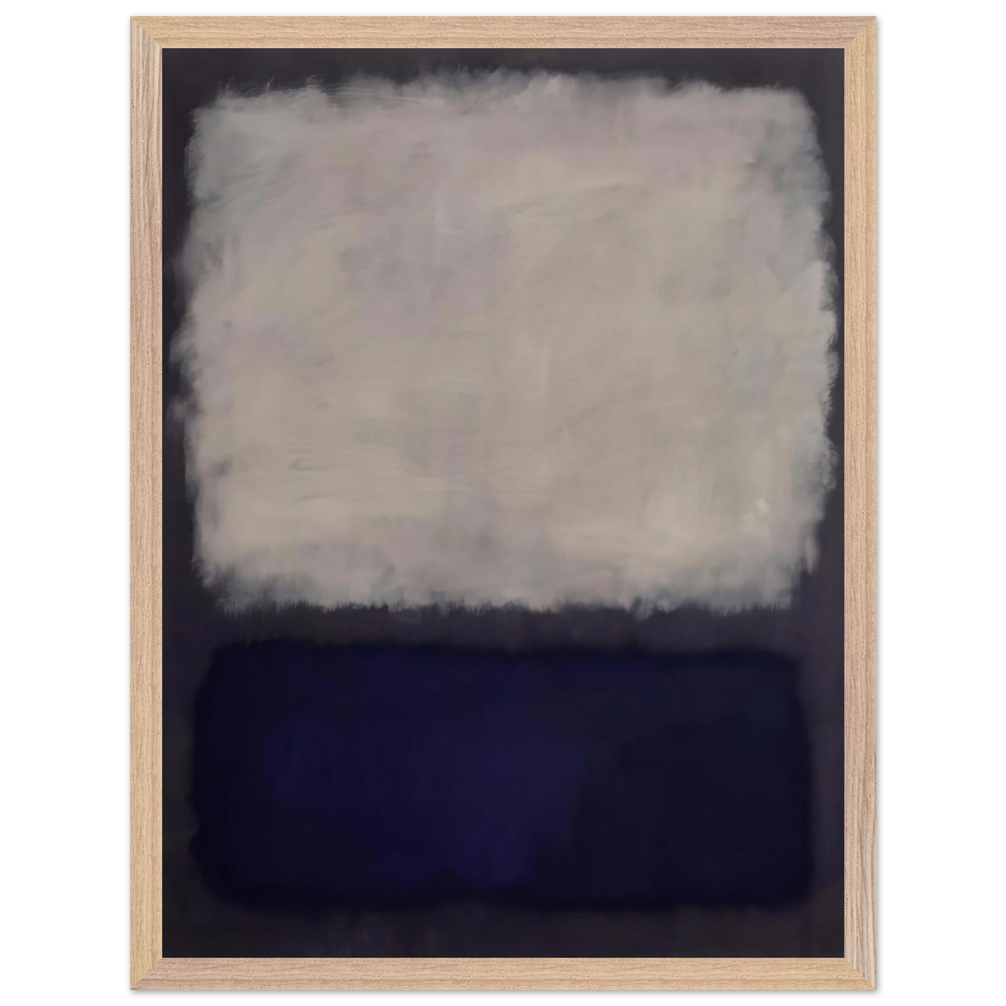 Mark Rothko - Blue and gray - 1962 Wall Art - 30x40 cm / 12x16 inches - Premium Wooden Framed Poster With Fine Art Paper-canvas - Black frame