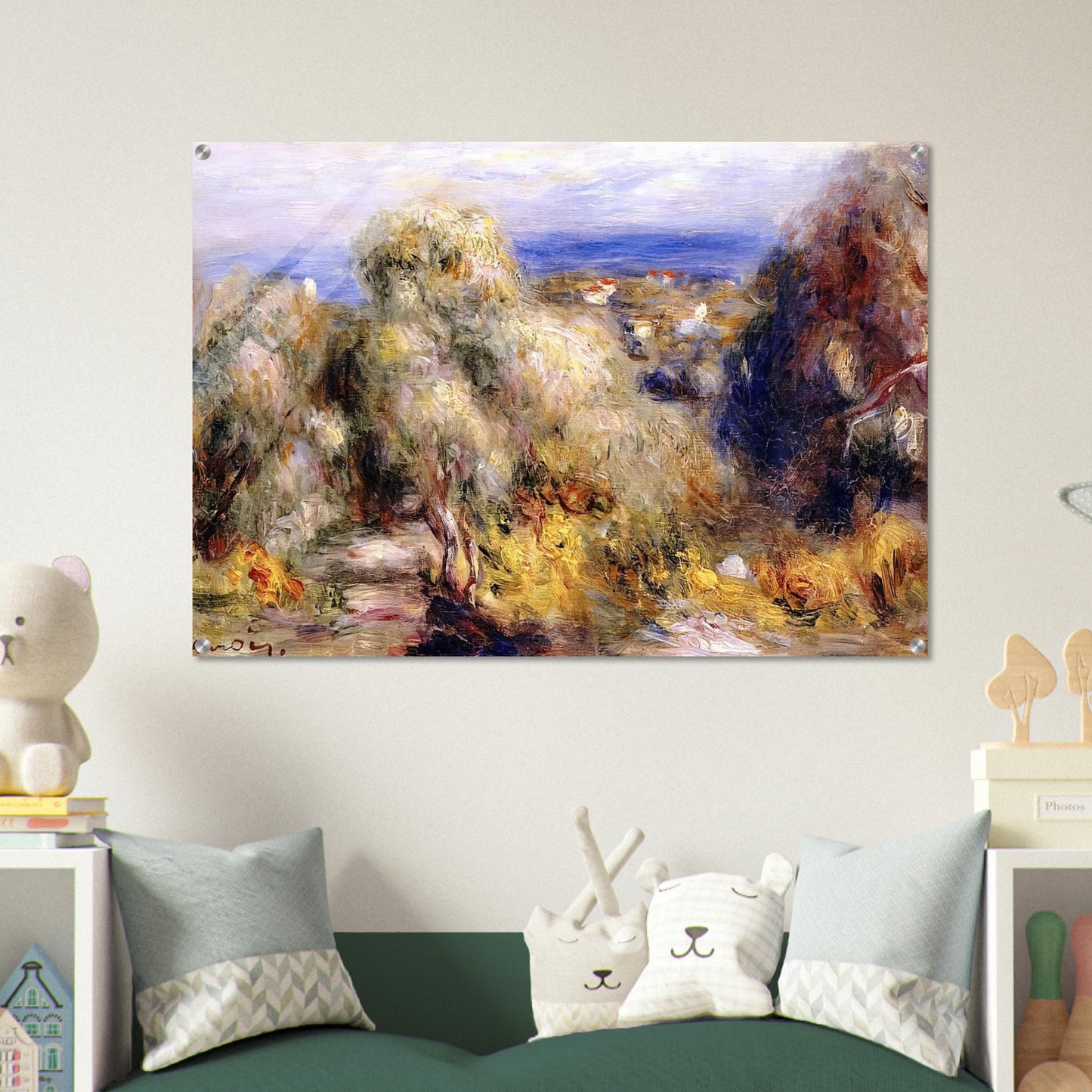 View of Cannet - Pierre-Auguste Renoir Acrylic Print - 70x100 cm / 28x40″ inches | Pierre-Auguste Renoir Wall Art | Pierre-Auguste Renoir Prints