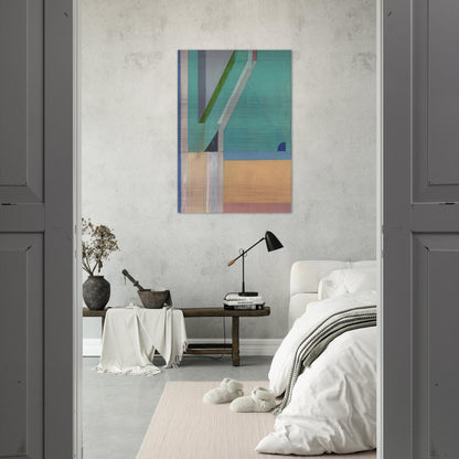Ocean Park #40 - Richard Diebenkorn Brushed Aluminum Print - 70x100 cm / 28x40 inches | Richard Diebenkorn Aluminum Print | Richard Diebenkorn Prints