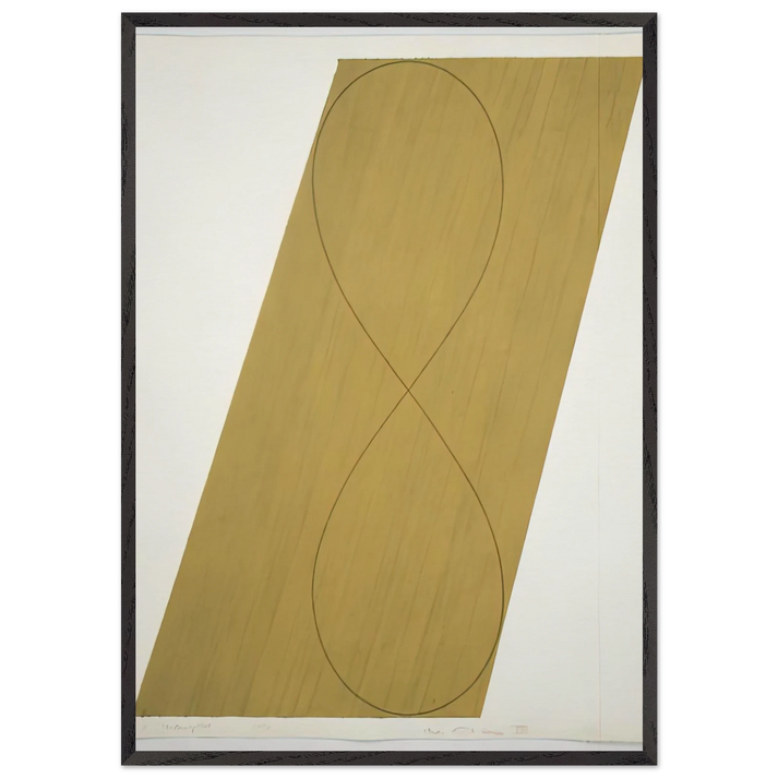 STUDY ATTIC SERIES VIII 1990 - Robert Mangold 70x100 cm / 28x40 inches Framed Art Print – Black Wooden Frame