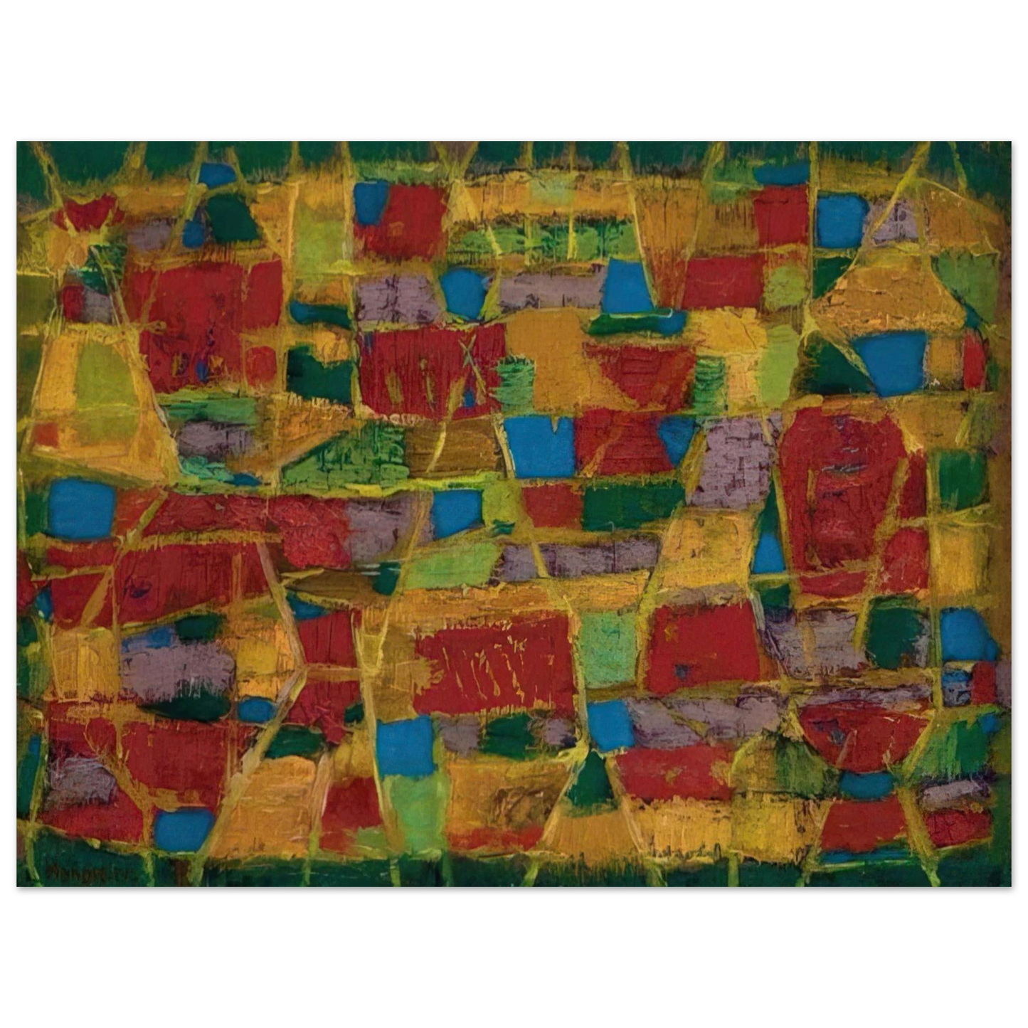 Alfred Manessier - Champs de blÃƒÂ© - 1949  75x100 cm / 30x40inches Fine Art Poster