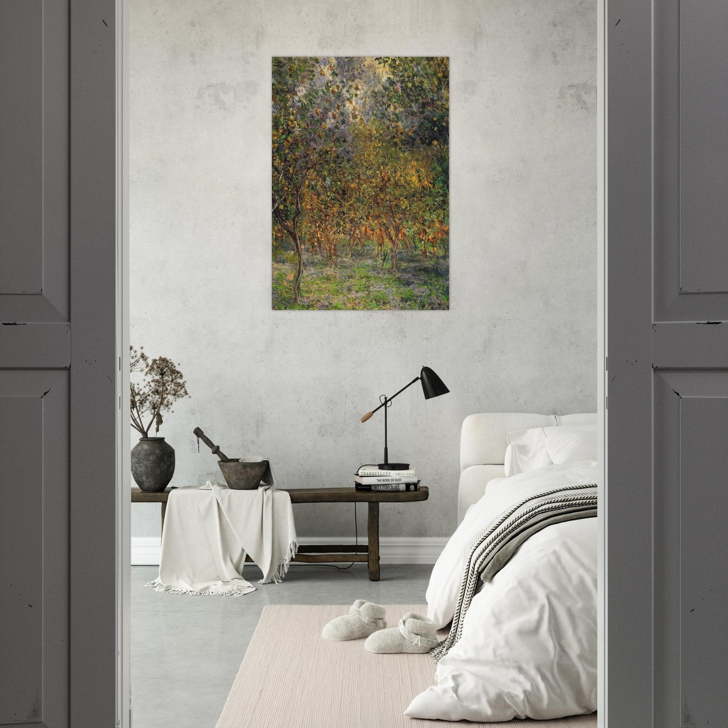 Under the Lemon Trees - claude monet Brushed Aluminum Print - 70x100 cm / 28x40 inches | claude monet Aluminum Print | claude monet Prints