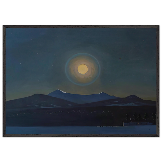 Moonlight Winter - Rockwell Kent 70x100 cm / 28x40 inches Framed Art Print – Black Wooden Frame