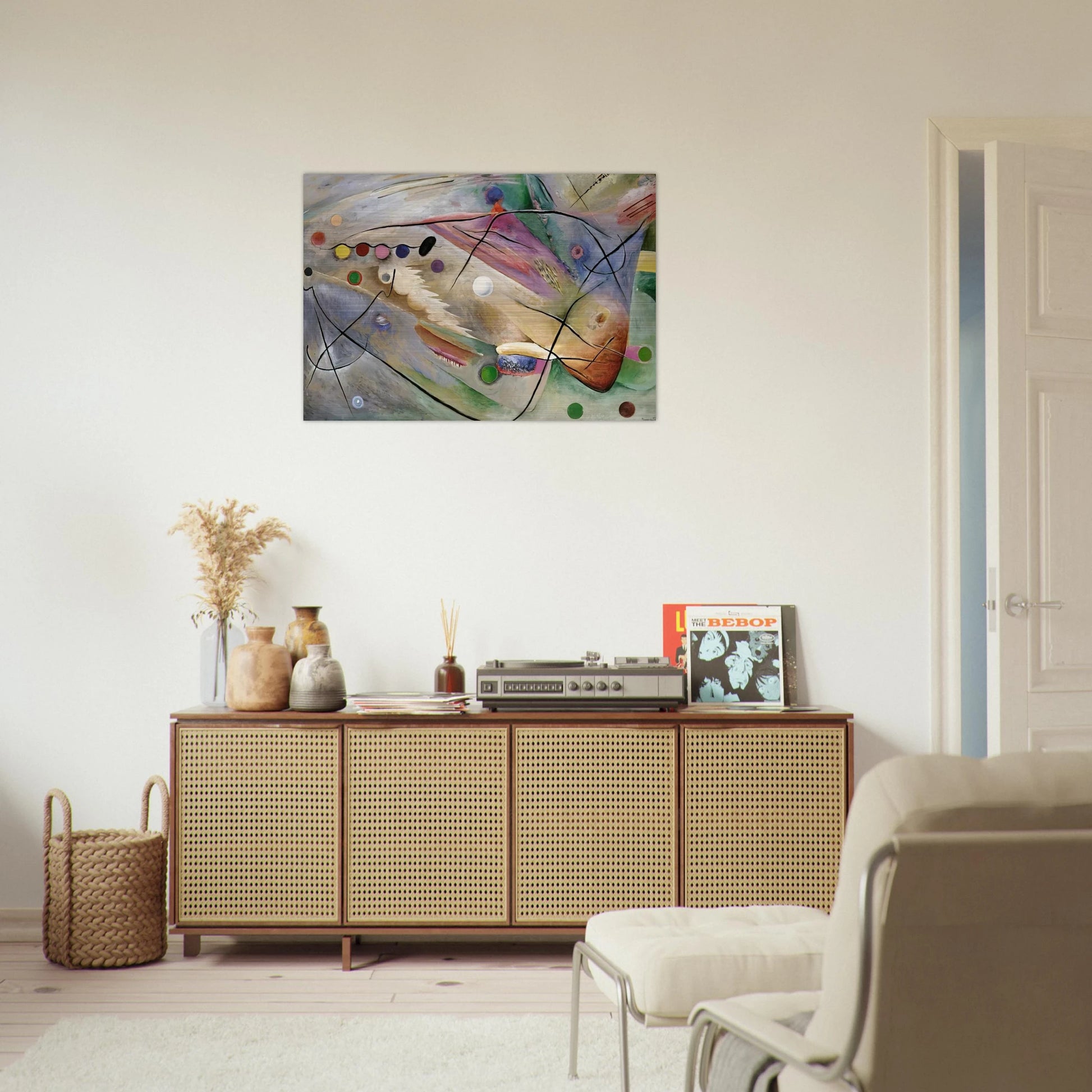 LINES 1922 - Rudolf Bauer Brushed Aluminum Print - 70x100 cm / 28x40 inches | Rudolf Bauer Aluminum Print | Rudolf Bauer Prints