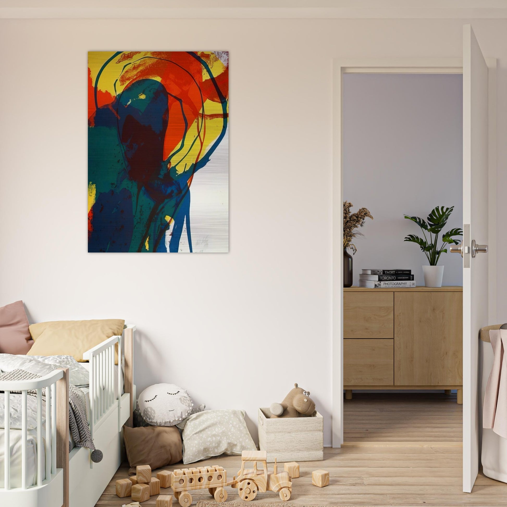 Untitled - Abstract Expressionism - Paul Jenkins Brushed Aluminum Print - 70x100 cm / 28x40 inches | Paul Jenkins Aluminum Print | Paul Jenkins Prints