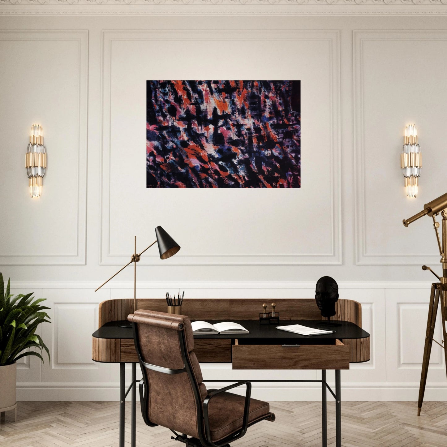 Passion - 1982 - Alfred Manessier Brushed Aluminum Print - 70x100 cm / 28x40 inches | Alfred Manessier Aluminum Print | Alfred Manessier Prints
