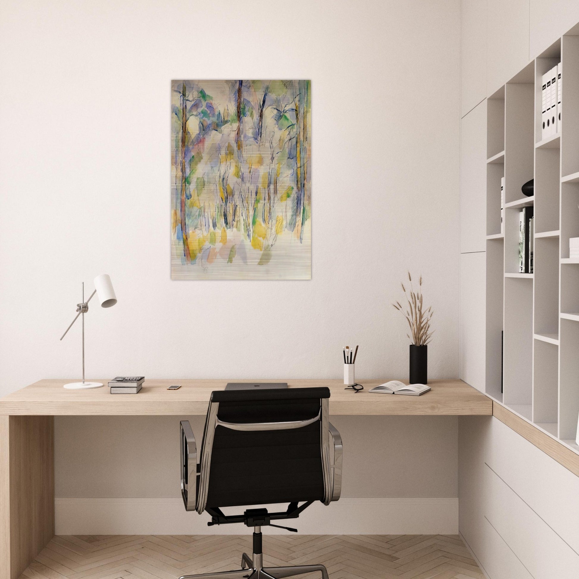 In the Woods - Paul Cézanne Brushed Aluminum Print - 70x100 cm / 28x40 inches | Paul Cézanne Aluminum Print | Paul Cézanne Prints