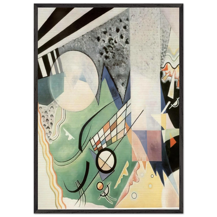 GREEN COMPOSITION 1923 - Wassily Kandinsky 70x100 cm / 28x40 inches Framed Art Print – Black Wooden Frame
