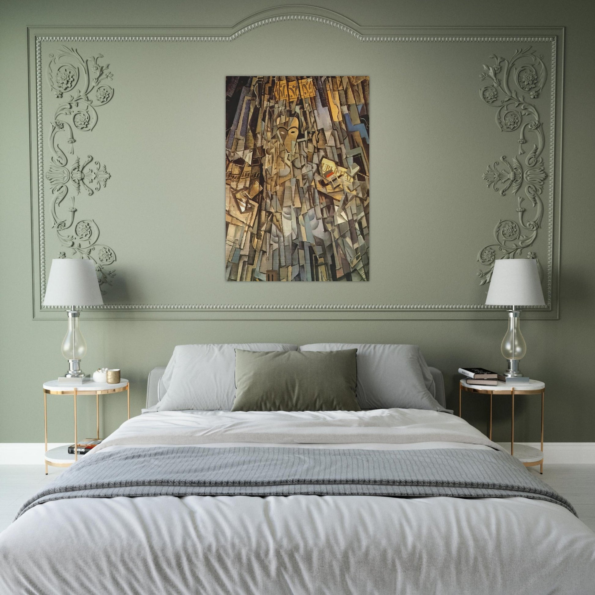 CUBIST SELF PORTRAIT - Salvador Dali Brushed Aluminum Print - 70x100 cm / 28x40 inches | Salvador Dali Aluminum Print | Salvador Dali Prints