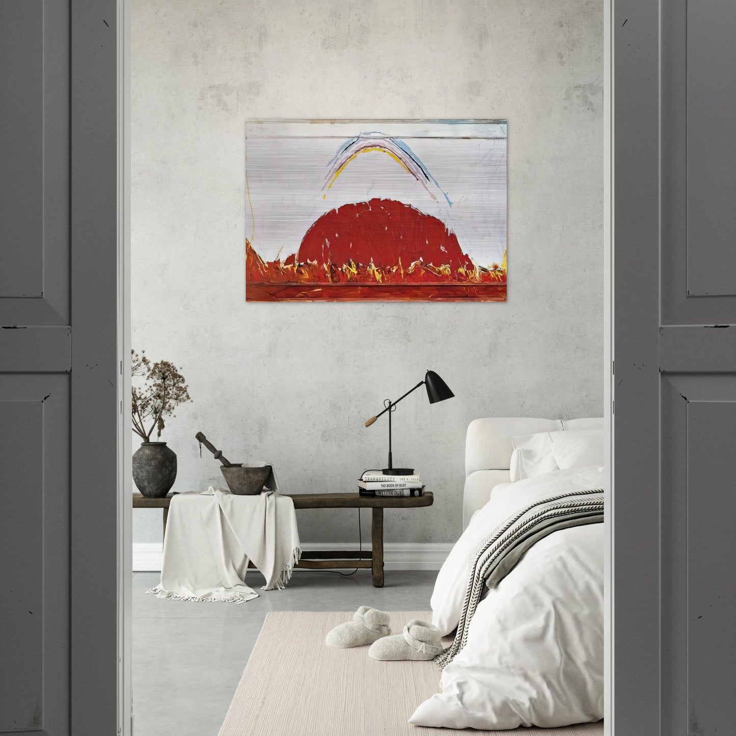 Paesaggio in Australia - 1984 - Mario Schifano Brushed Aluminum Print - 70x100 cm / 28x40 inches | Mario Schifano Aluminum Print | Mario Schifano Prints