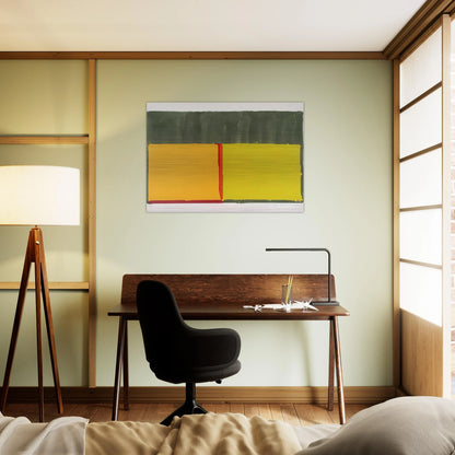Yellows - 1969 - John Hoyland Brushed Aluminum Print - 70x100 cm / 28x40 inches | John Hoyland Aluminum Print | John Hoyland Prints