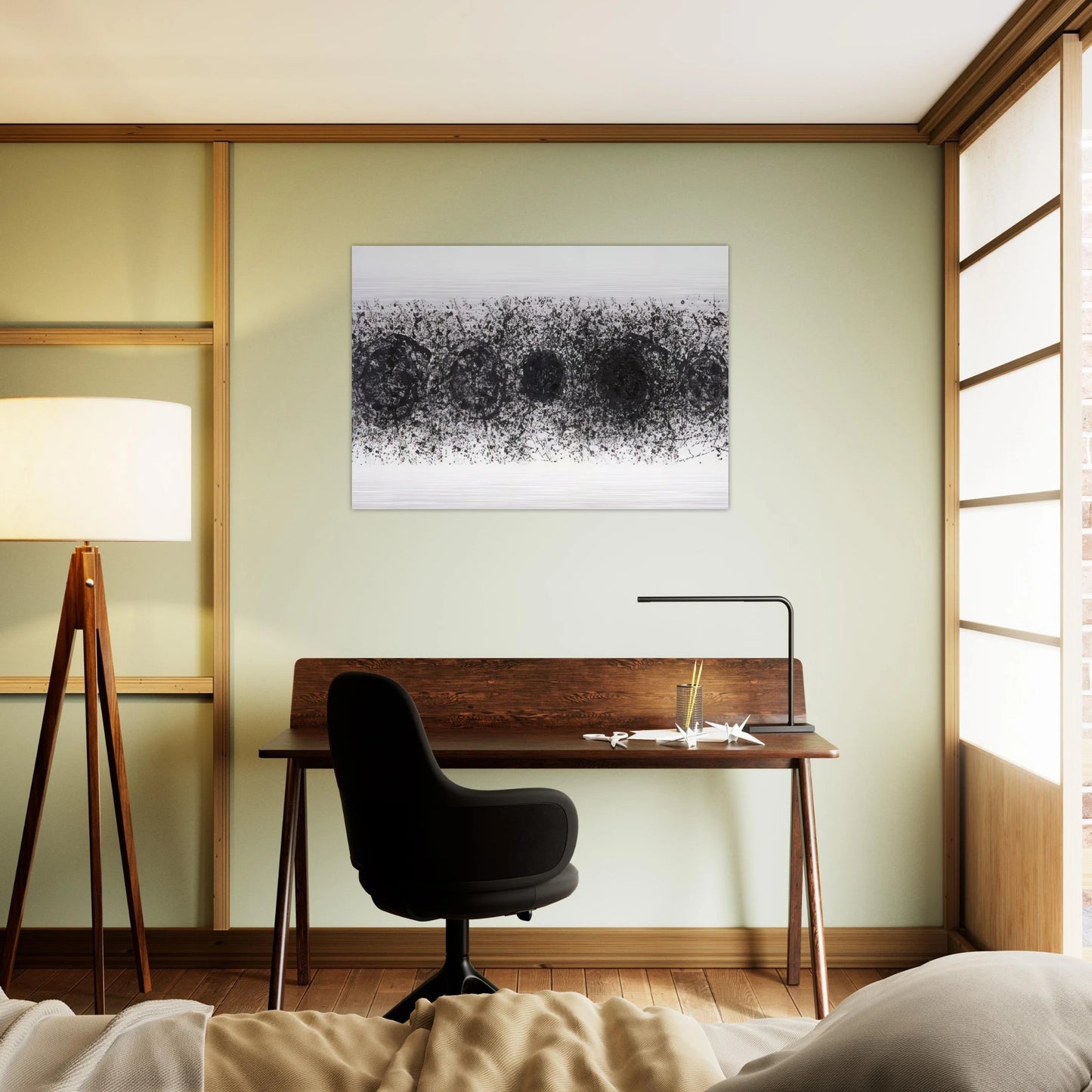 Straight Line of the Sun  L. L187  - Sam Francis Brushed Aluminum Print - 70x100 cm / 28x40 inches | Sam Francis Aluminum Print | Sam Francis Prints