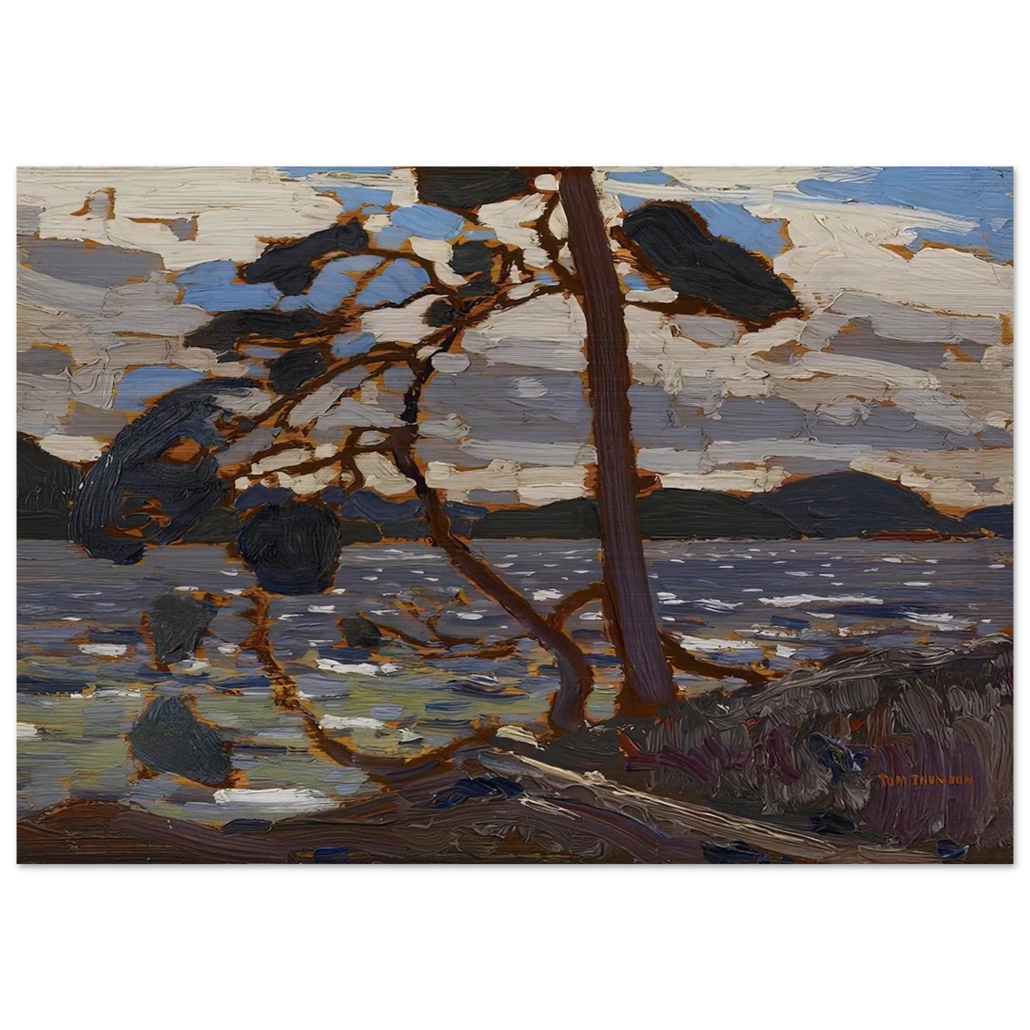 SKETCH FOR THE WEST WIND 1916 - Tom Thomson Brushed Aluminum Print - 70x100 cm / 28x40 inches | Tom Thomson Aluminum Print | Tom Thomson Prints