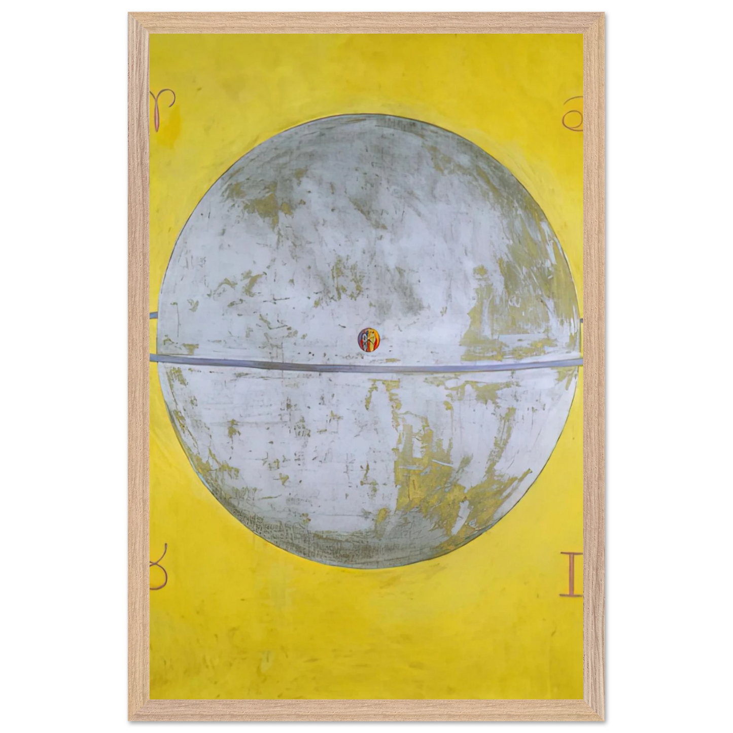 Hilma af Klint - THE DOVE NR 12 1915 Wall art - 21x29.7 cm / 8x12" - Premium Wooden Framed Poster With Fine Art Paper-canvas - Wood frame