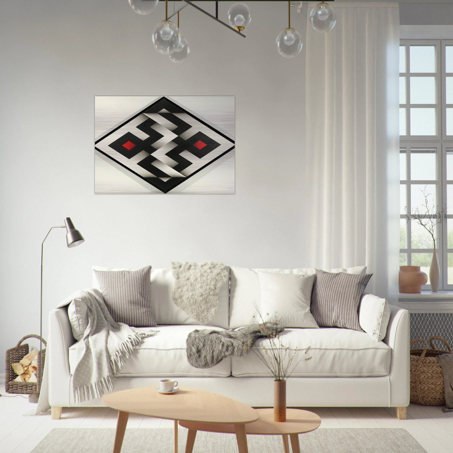 Ibawabi - 1975 - Omar Rayo Brushed Aluminum Print - 70x100 cm / 28x40 inches | Omar Rayo Aluminum Print | Omar Rayo Prints