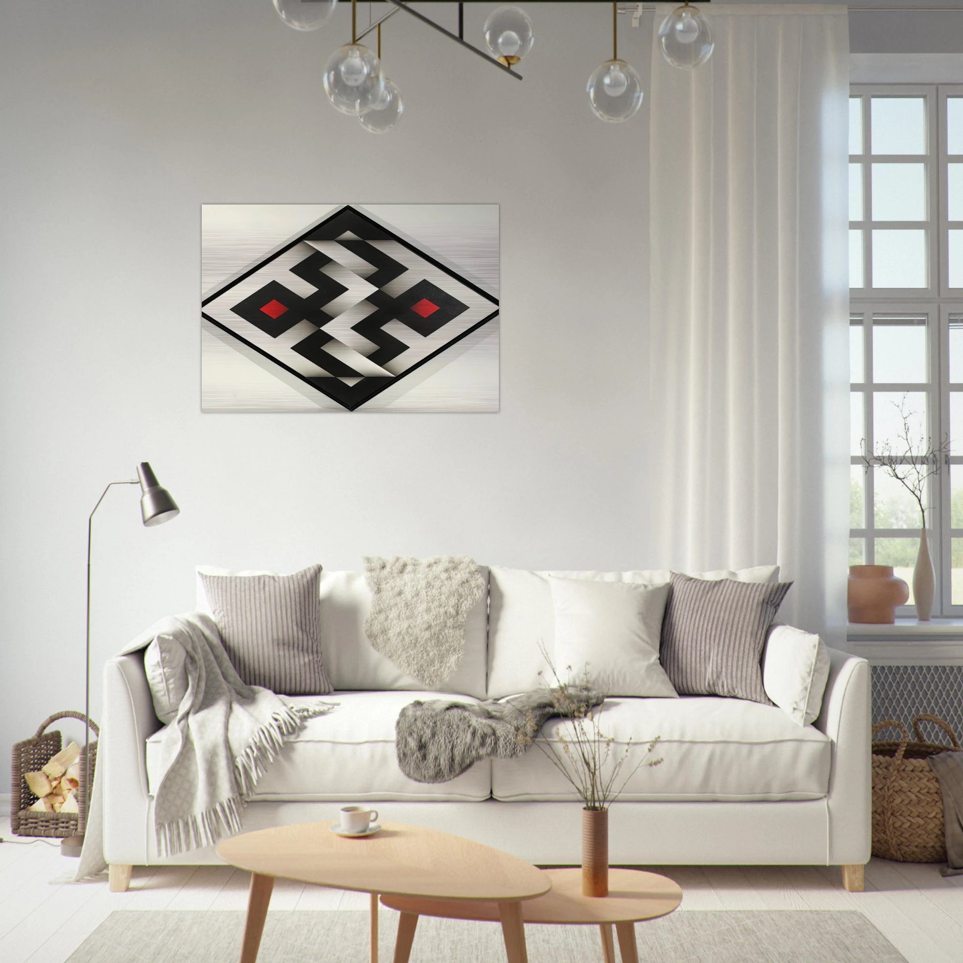 Ibawabi - 1975 - Omar Rayo Brushed Aluminum Print - 70x100 cm / 28x40 inches | Omar Rayo Aluminum Print | Omar Rayo Prints