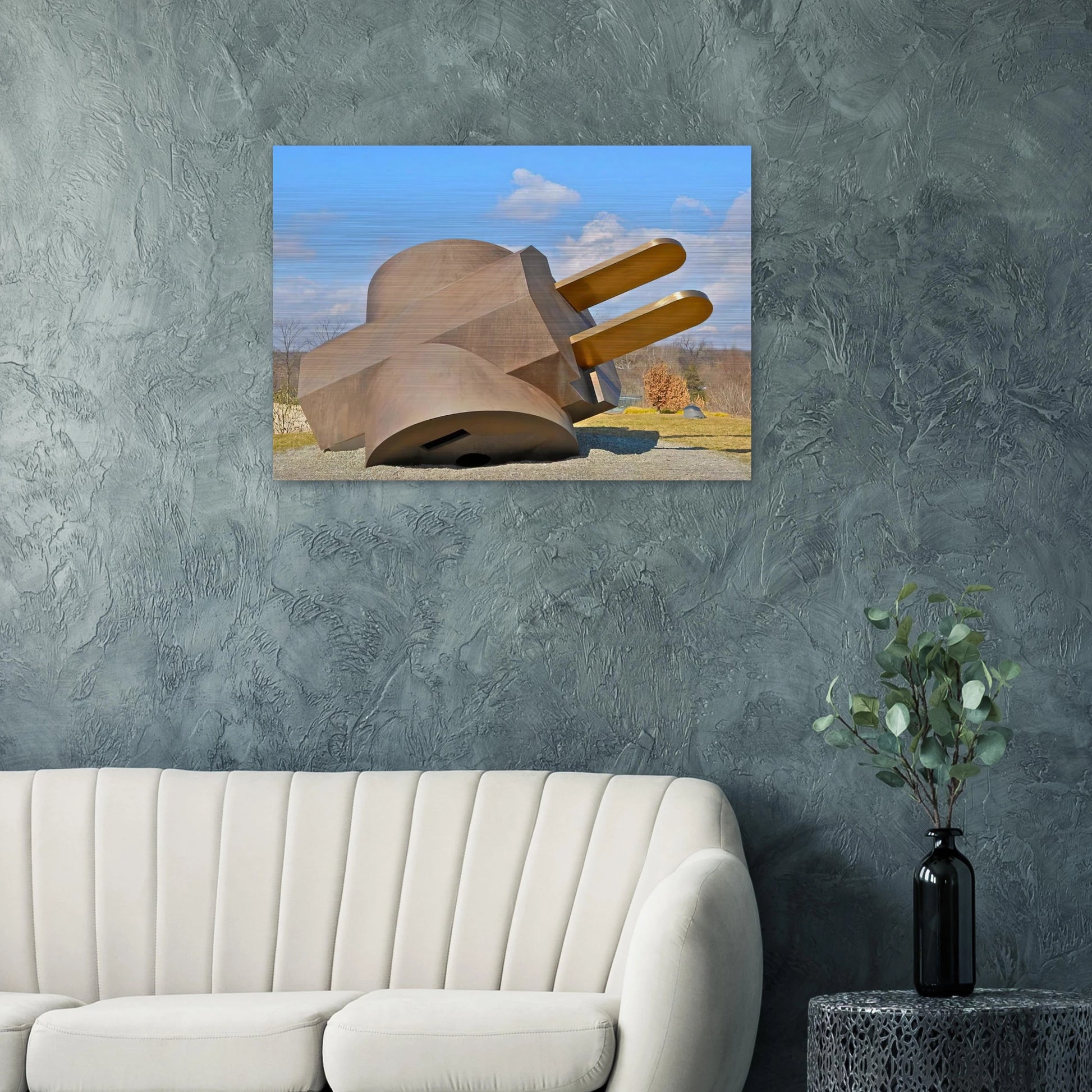 PLUG 1970 - Claes Oldenburg Brushed Aluminum Print - 70x100 cm / 28x40 inches | Claes Oldenburg Aluminum Print | Claes Oldenburg Prints