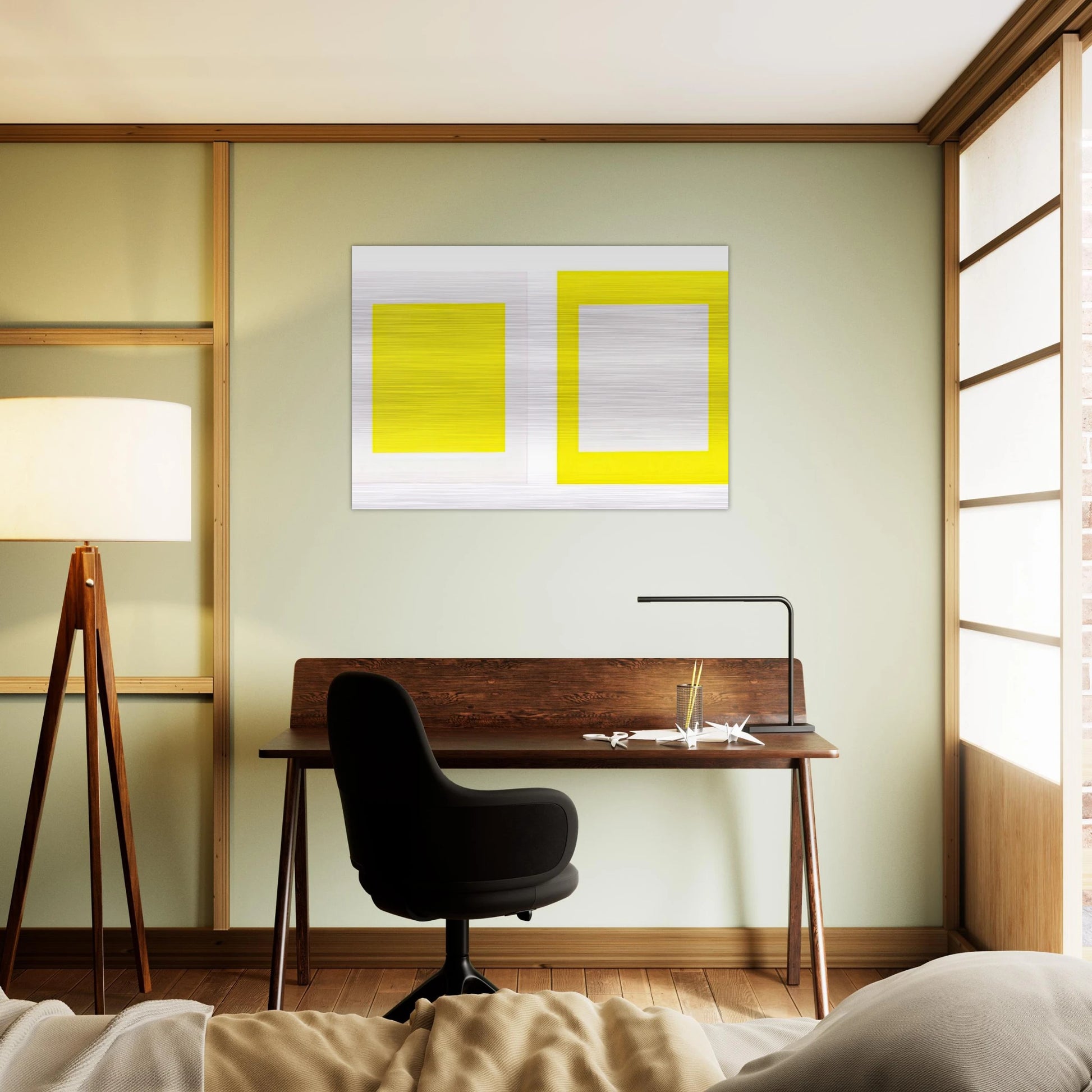 Untitled Cadmium Yellow Light - 1990 - Donald Judd Brushed Aluminum Print - 70x100 cm / 28x40 inches | Donald Judd Aluminum Print | Donald Judd Prints